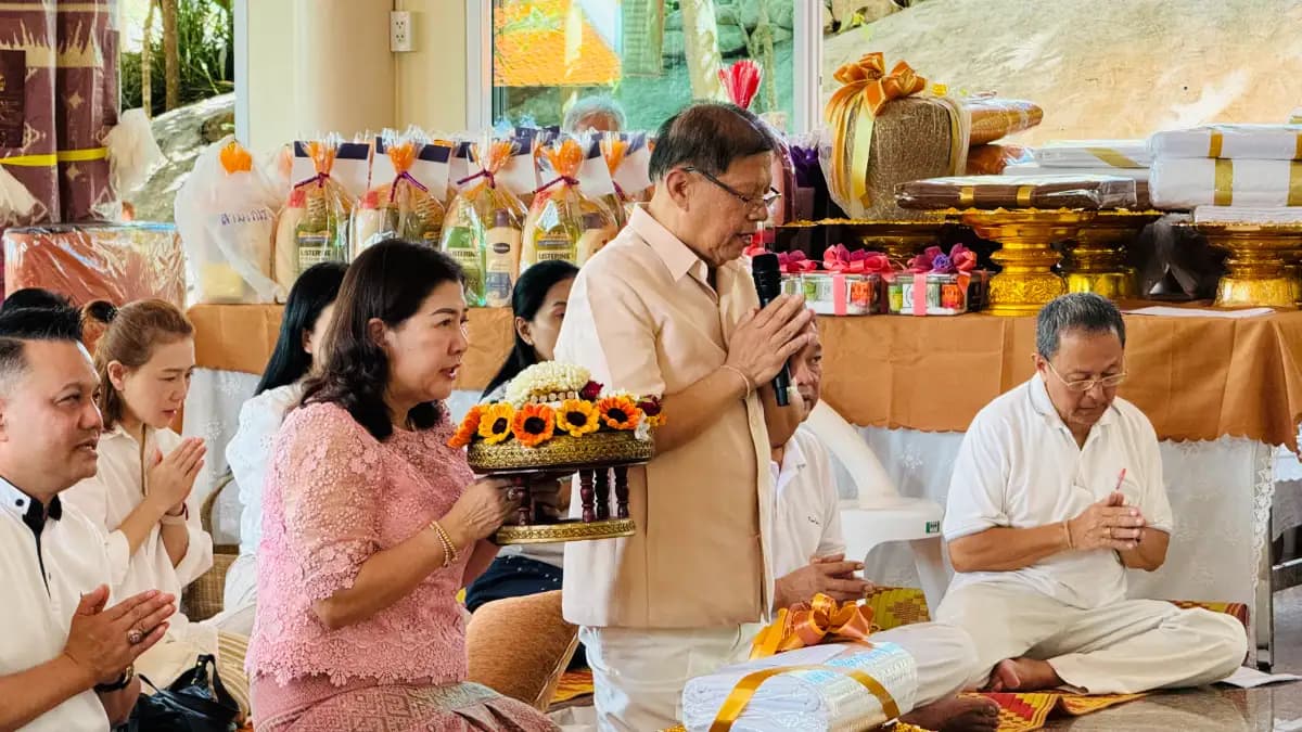 벤자폰 그룹, Wat Pa Saeng Tham에서 합동 카티나 법회 공동 주최… 다목적 홀 건립 기금 모금